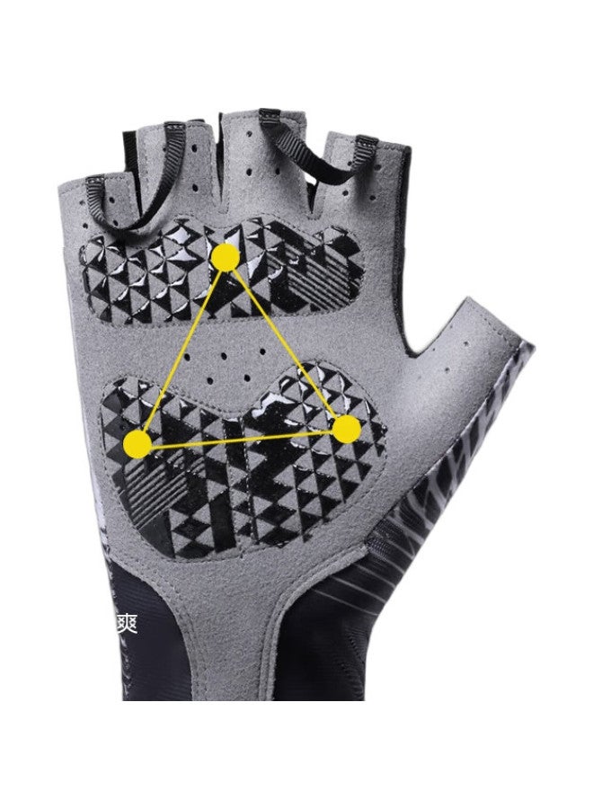 CAVALRY Cycling Gloves Unisex Summer Sports Anti-Slip Breathable Riding Outdoor Half Finger Road Bike Gloves Green Xxl - Image 3