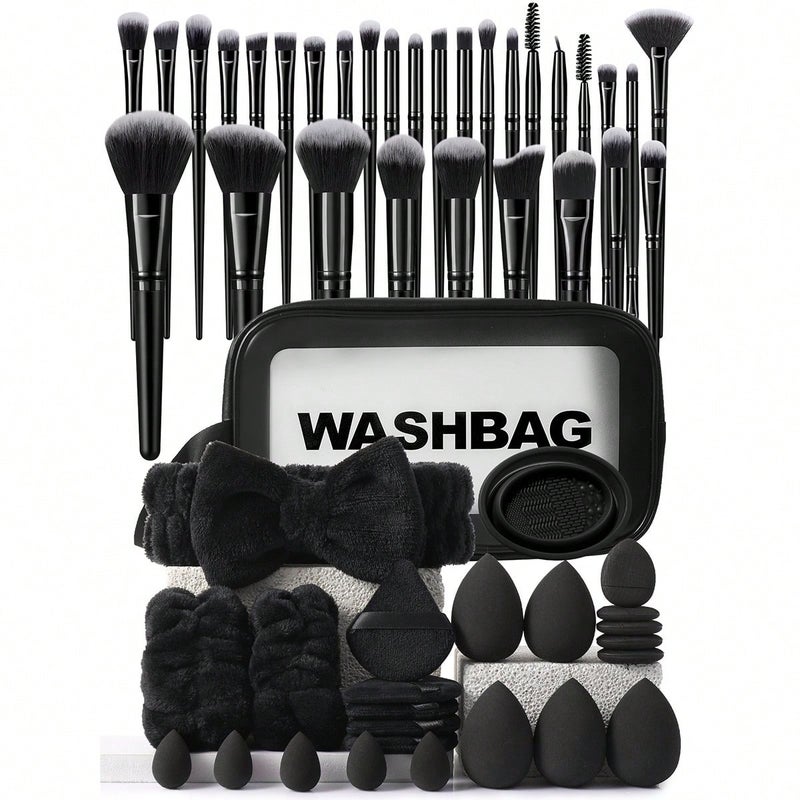 55Pcs Makeup Brush Set Foundation Powder Blush Eyeshadow Brushes Kit - Image 2
