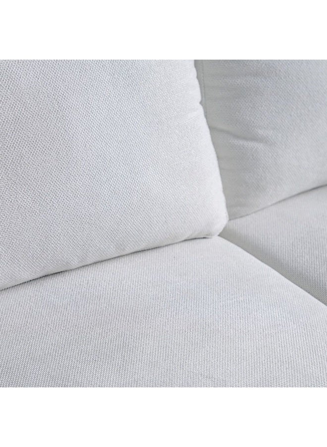 DANUBE HOME Gamorah 2 Seater Fabric Sofa Modern Design Two Seat Sofas Comfortable Living Room Furniture L136Xw85Xh94Cm - Cream - Image 4