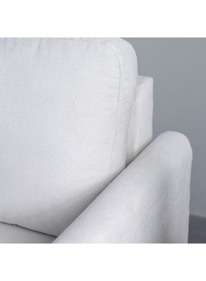 DANUBE HOME Gamorah 2 Seater Fabric Sofa Modern Design Two Seat Sofas Comfortable Living Room Furniture L136Xw85Xh94Cm - Cream - Image 5