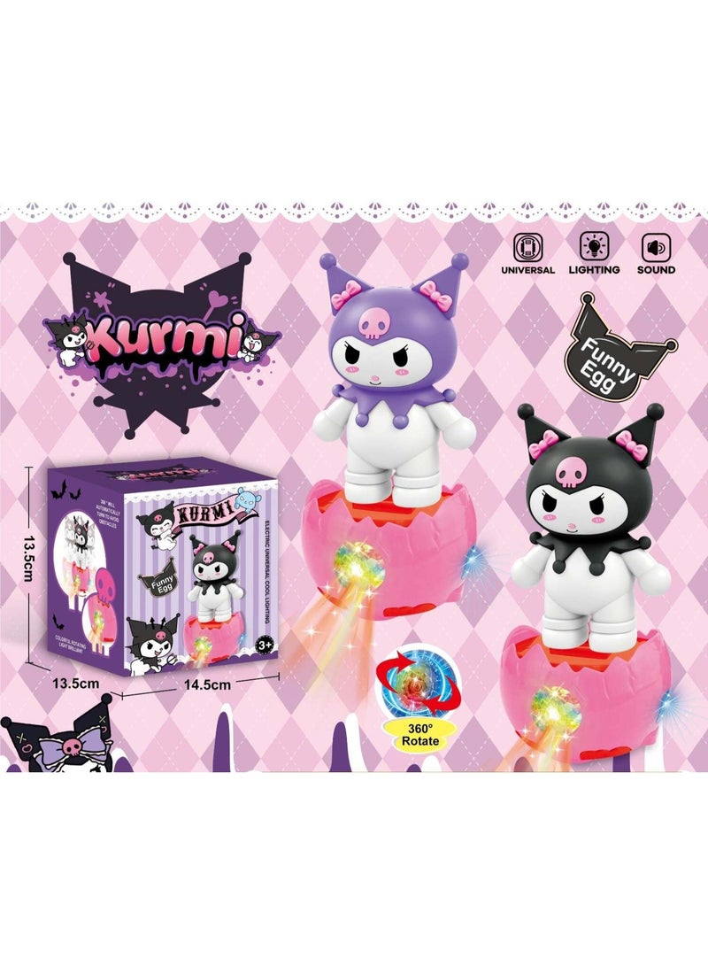 Kuromi Interactive 360-Degree Rotating Light-Up Toy - Image 2