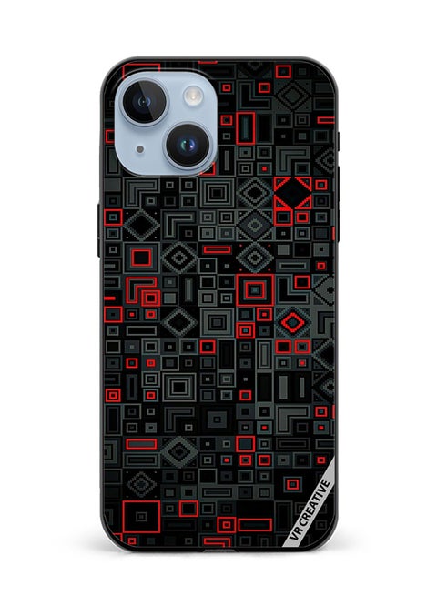 Protective Case Cover For Apple iPhone 15 Abstract Design Multicolour