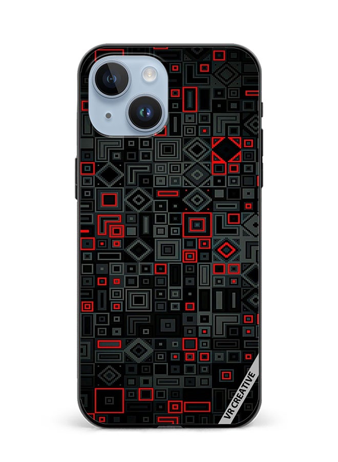 Protective Case Cover For Apple iPhone 15 Abstract Design Multicolour