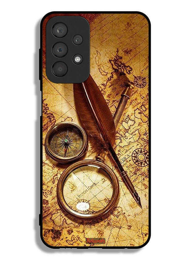 Tolwak Samsung Galaxy A23 4G Protective Case Cover Vintage Compass - Image 1