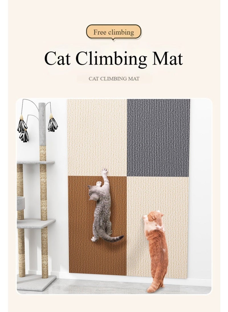 أولدجان 60 سم × 30 سم (بيج) سجادة قطط قابلة للقص واللصق، أداة لعب مثالية للقطط، مقاومة للخدش والتآكل، لا تسقط، لاصقة على الحائط، لوح خدش للقطط وتسكع. - Image 2