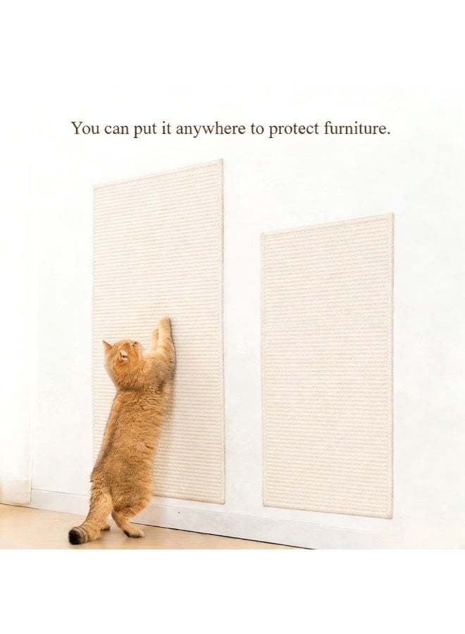 أولدجان 60 سم × 30 سم (بيج) سجادة قطط قابلة للقص واللصق، أداة لعب مثالية للقطط، مقاومة للخدش والتآكل، لا تسقط، لاصقة على الحائط، لوح خدش للقطط وتسكع. - Image 1