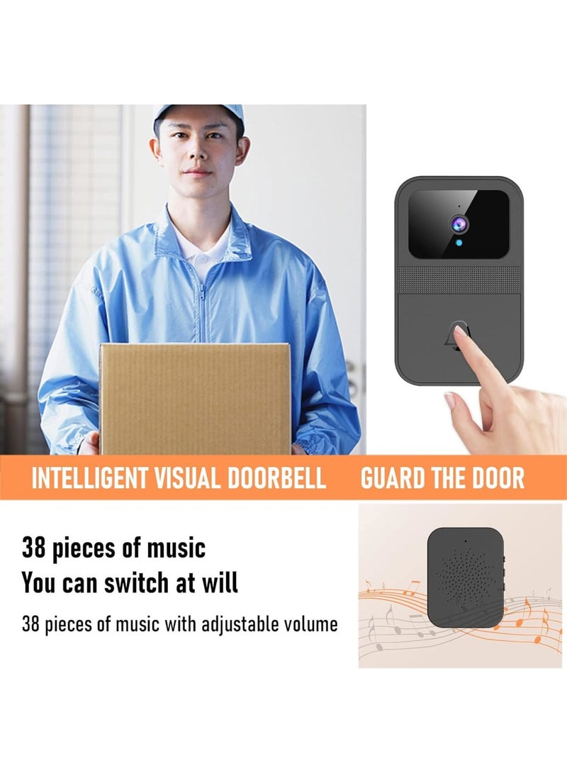 Cobest Smart Wireless Video Doorbell, HD Night Vision Camera Outdoor, WiFi Rechargeable Home Intercom Doorbell with Automatic Snapshot Cloud Storage, Home App Sharing, Magic Voice Changer, Black - Image 5