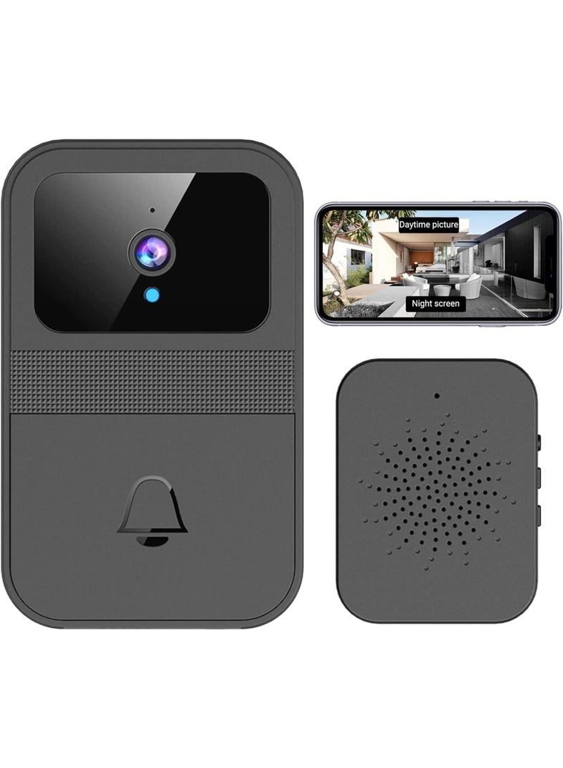 Cobest Smart Wireless Video Doorbell, HD Night Vision Camera Outdoor, WiFi Rechargeable Home Intercom Doorbell with Automatic Snapshot Cloud Storage, Home App Sharing, Magic Voice Changer, Black - Image 1