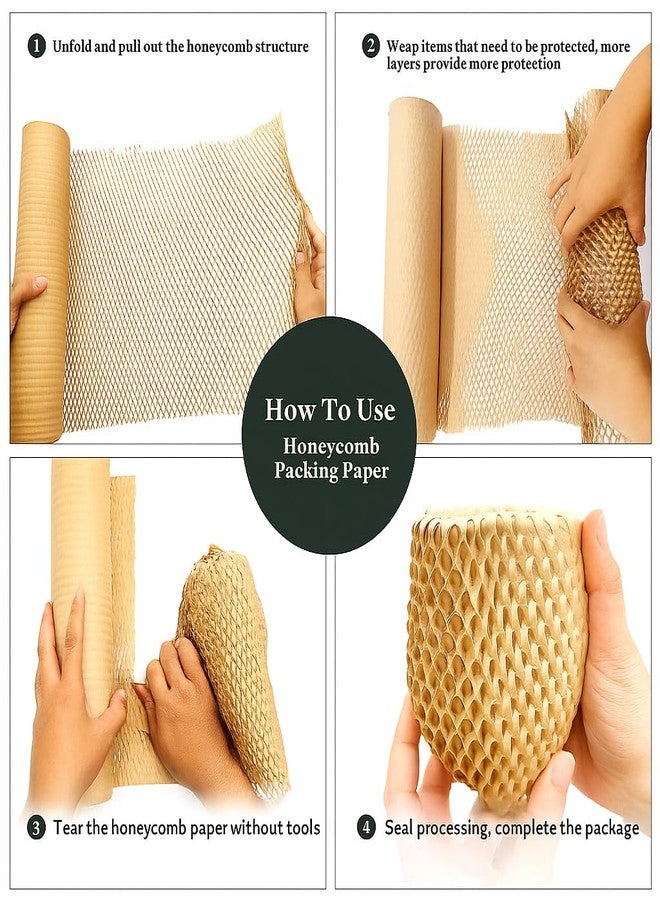 PackGenie 15" Paper Cushioning Wrap - Comb Wrap - Packing Paper- Shipping Supplies (10 Meter x 15" Roll Expandable upto 15M) - Image 5