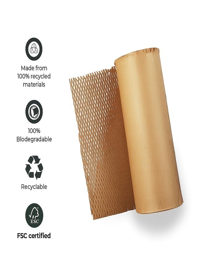 PackGenie 15" Paper Cushioning Wrap - Comb Wrap - Packing Paper- Shipping Supplies (10 Meter x 15" Roll Expandable upto 15M) - Image 2