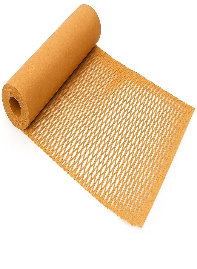 PackGenie 15" Paper Cushioning Wrap - Comb Wrap - Packing Paper- Shipping Supplies (10 Meter x 15" Roll Expandable upto 15M) - Image 1
