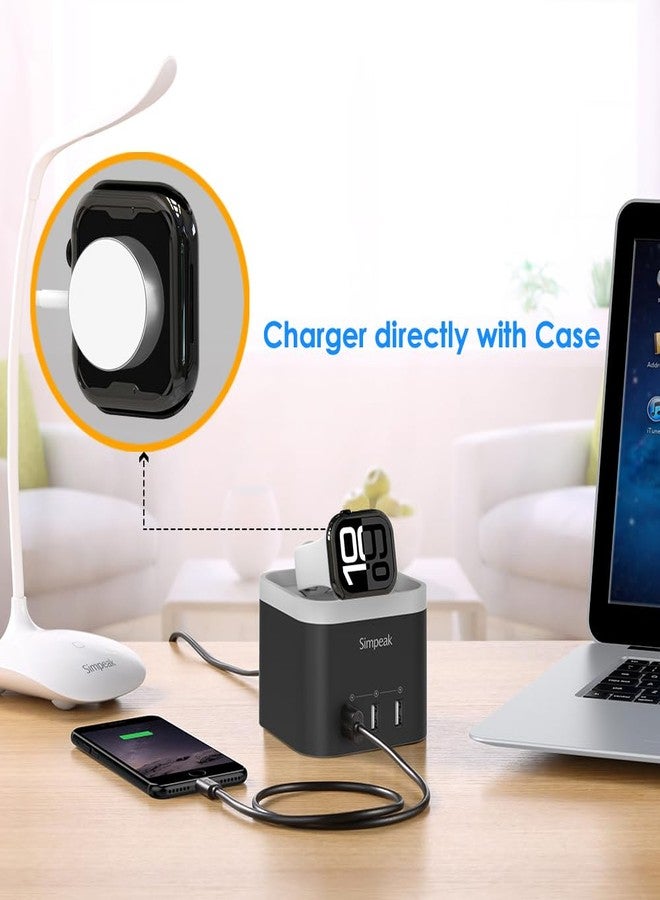 سيمبيك عبوة من قطعتين من حافظات Simpeak متوافقة مع ساعة Apple Watch مقاس 46 مم من السلسلة 11/السلسلة 10، حافظة واقية، مصنوعة من السيليكون الناعم خفيف الوزن، حافظة TPU فائقة النحافة متوافقة مع ساعة iWatch مقاس 46 مم - أسود - Image 3