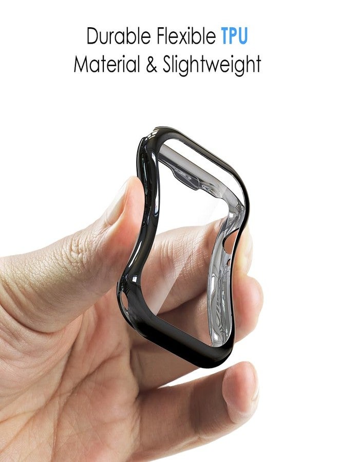 سيمبيك عبوة من قطعتين من حافظات Simpeak متوافقة مع ساعة Apple Watch مقاس 46 مم من السلسلة 11/السلسلة 10، حافظة واقية، مصنوعة من السيليكون الناعم خفيف الوزن، حافظة TPU فائقة النحافة متوافقة مع ساعة iWatch مقاس 46 مم - أسود - Image 2