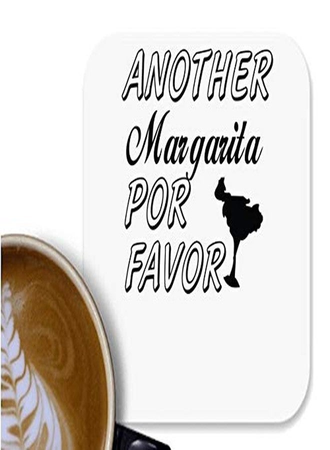 UDNAG MDF Tea Coffee Coaster 'Margarita | Another margirta por Favor' for Office Home [90 x 90mm]