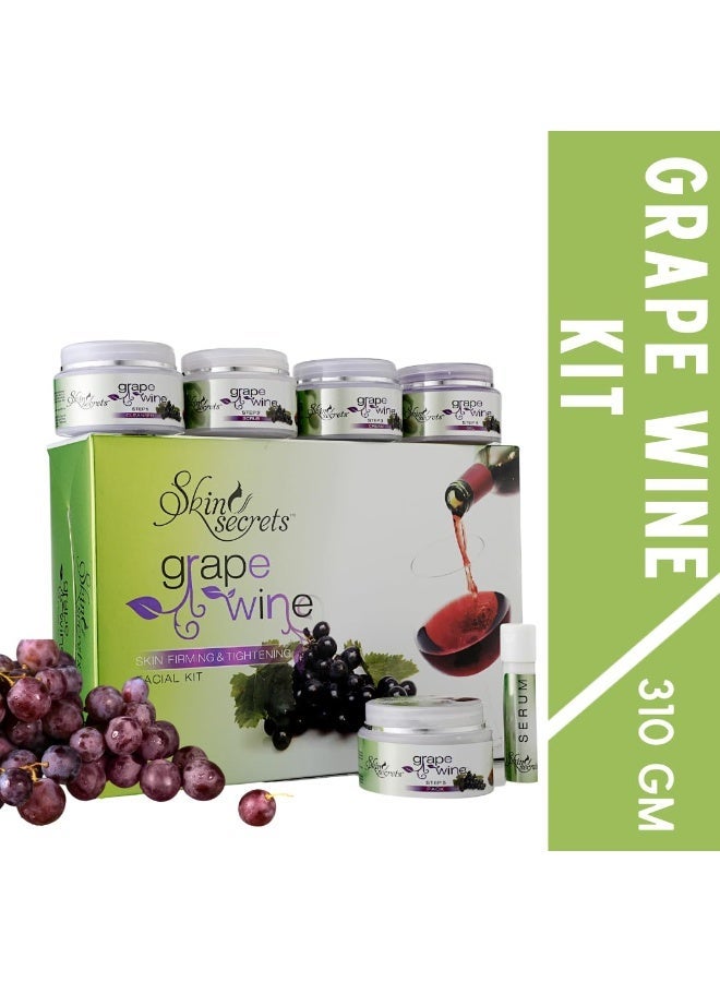 Skin Secrets Grape Wine Facial Kit with Grapeseed Extract to Prevent Premature Ageing, 310gm (Pack Of 6) - Image 3