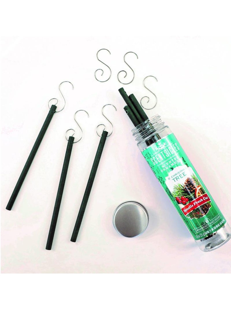 ScentSicles زينة عيد الميلاد من سينتسيكلز، 6 قطع زجاجة، زينة شجرة، عصي ورقية معطرة - Image 4