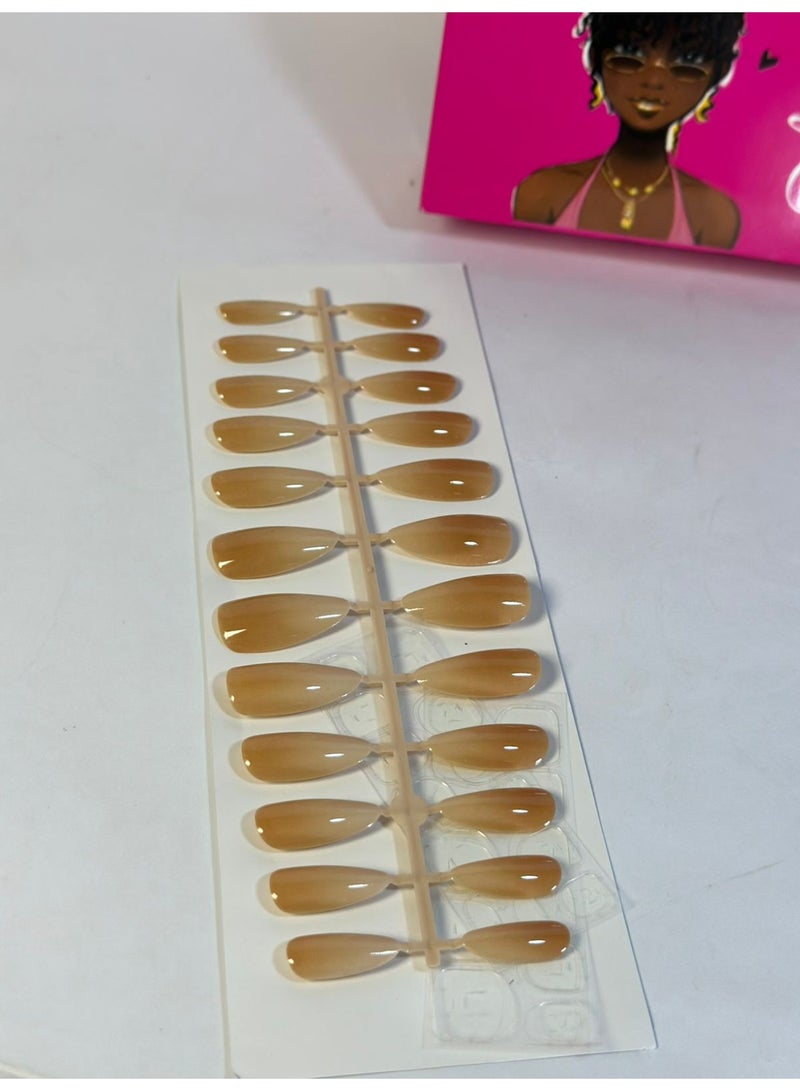 Professional Nail Tips – 1 pack 24PCS  Artificial Nail Extensions – Stylish Nail Art Decorations for Home or Salon Use - Image 2