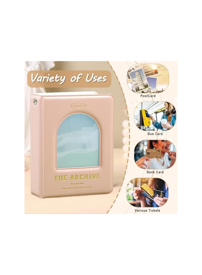 The Bros Mini Photo Album, 3 Inch Kpop Photocard Holder Book, Photo Album for Collecting Picture Name Id Business Cards Camera Cards, Hollow Photocard Binder Holder with 40 Pockets(Green)  - Image 3