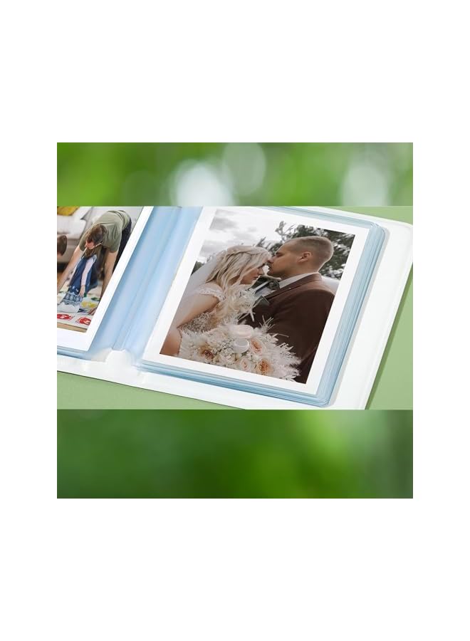 The Bros Mini Photo Album, 3 Inch Kpop Photocard Holder Book, Photo Album for Collecting Picture Name Id Business Cards Camera Cards, Hollow Photocard Binder Holder with 40 Pockets(Green)  - Image 5