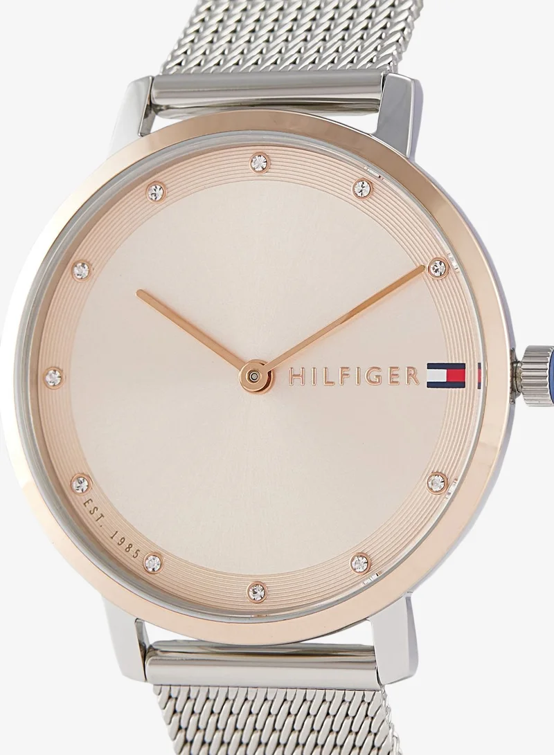 TOMMY HILFIGER 2-Hand Womens Quartz Movement Watch With Silver Stainless Steel Mesh Bracelet - 1782666