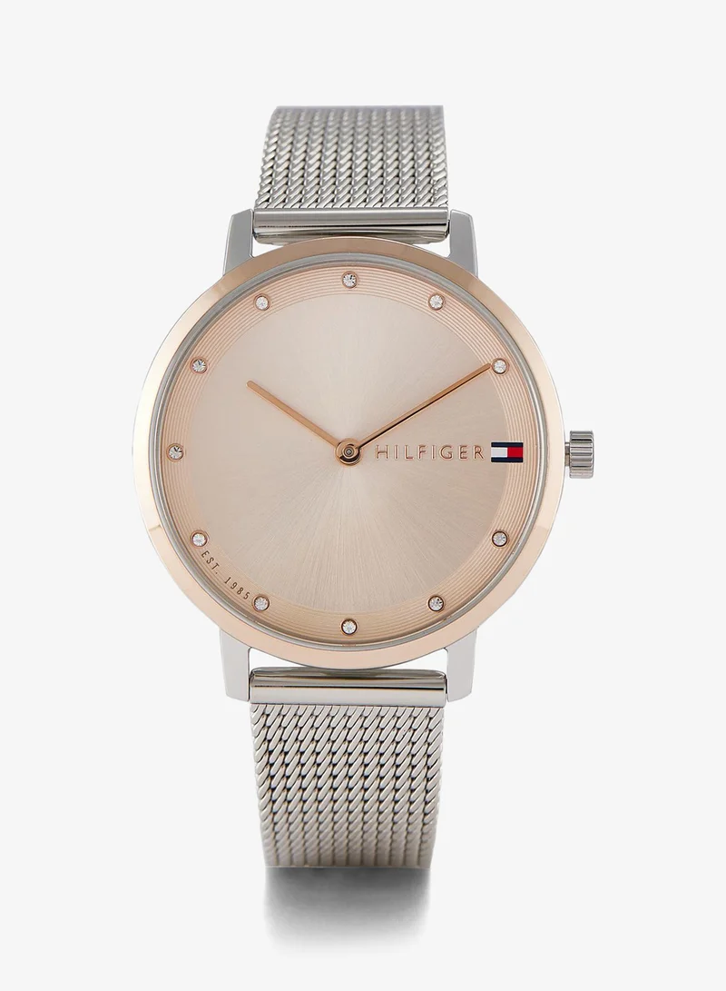 TOMMY HILFIGER 2-Hand Womens Quartz Movement Watch With Silver Stainless Steel Mesh Bracelet - 1782666