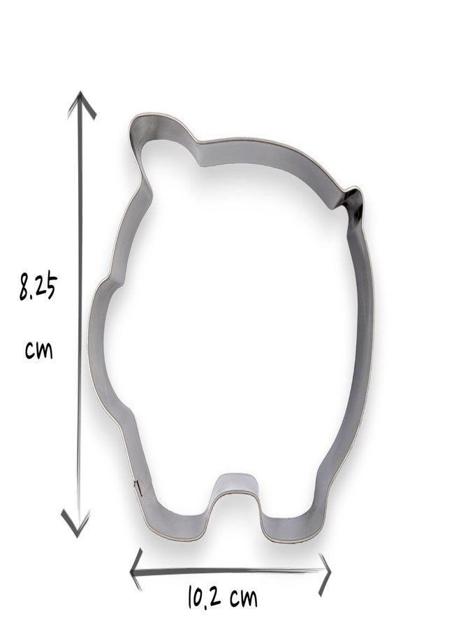 JOKUMO Cute Pig Cookie Cutter 4” Large Animal Shape Cookie Cutter Mold - 18/0 Stainless Steel - Image 2