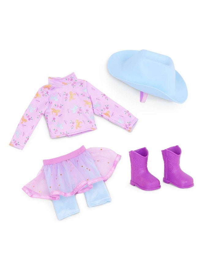 Glitter Girls 14 Inch Posable Doll & Horse Cowgirl Outfit Brown Eyes & Purple Mane Toys For Kids 3 Years+ Clea & Clover - Image 3