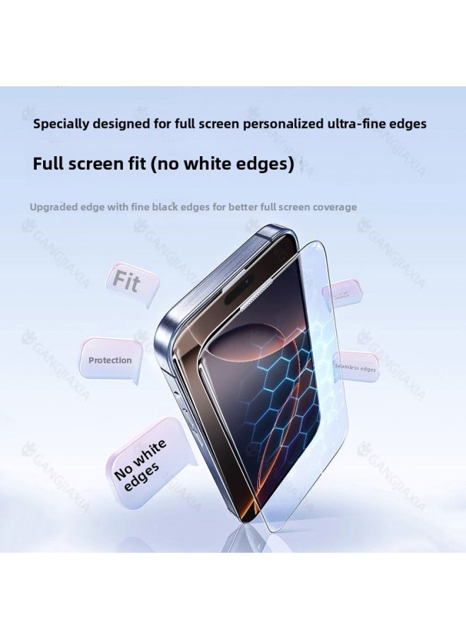 Generic - Applicable To For Apple For Iphone16 Tempered Film 15promax Mobile Phone Protection 14Pro Seconds Sticker Dust-free Bin 3 Anti-fingerprint-Color:[packaging Box] This Option Is For Packaging And Does Not Include Film-Size:Applicable To For Iphone11/xr - Image 1