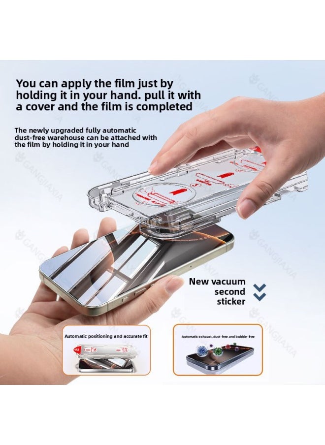 Generic - Applicable To For Apple For Iphone16 Tempered Film 15promax Mobile Phone Protection 14Pro Seconds Sticker Dust-free Bin 3 Anti-fingerprint-Color:[packaging Box] This Option Is For Packaging And Does Not Include Film-Size:Applicable To For Iphone11/xr - Image 1