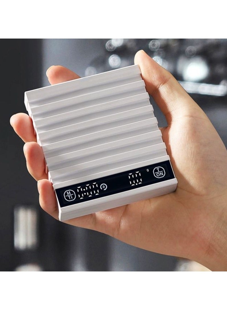 Smart mini pour-over coffee electronic scale kitchen scale coffee scale home business automatic timekeeping portable - Image 1