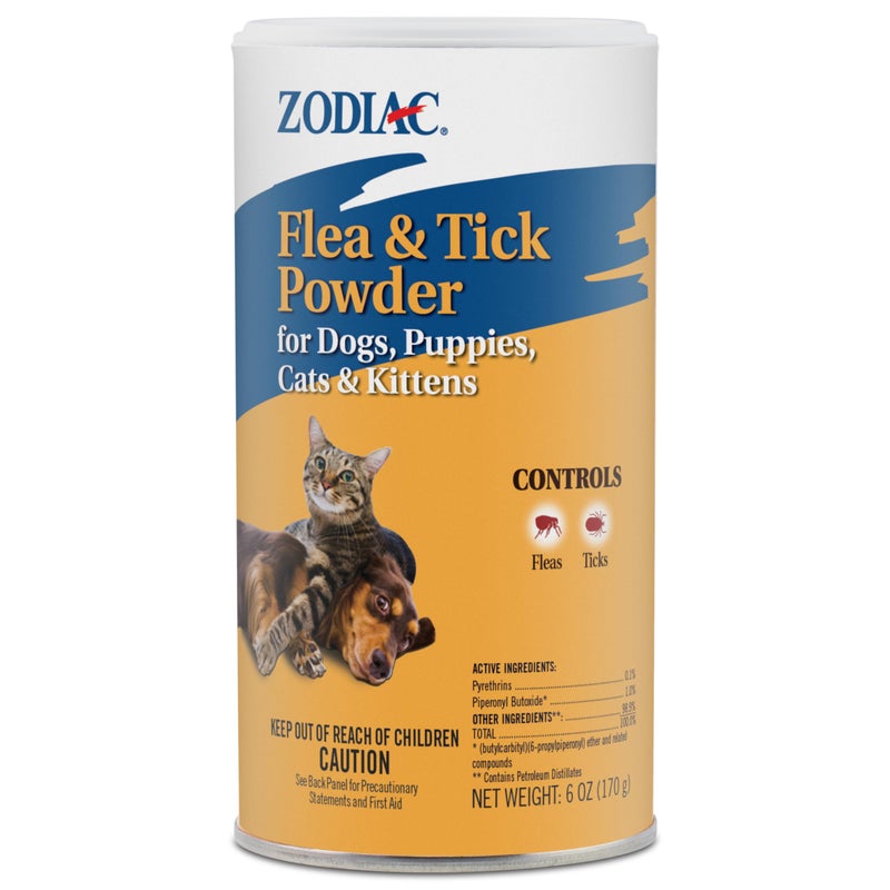 Zodiac Flea & Tick Powder for Dogs, Puppies, Cats & Kittens beige Small - Image 1