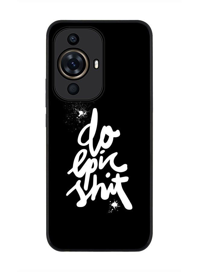 Stylizedd Rugged Black Edge case for Huawei nova 11 Pro, Slim fit Soft Case Flexible Rubber Edges Anti Drop TPU Gel Thin Cover - Epic  - Image 1