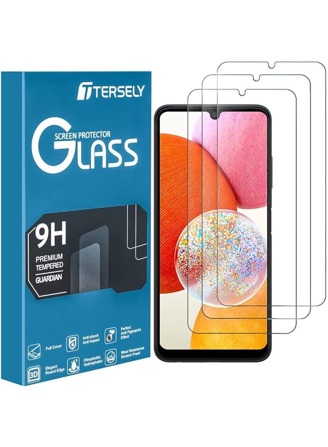 erorex 3 Pack 9H Tempered Glass Screen Protector For Samsung Galaxy A14 4G 5G Case Friendly Ultra Clear Shatterproof Anti Scratch Film Screen Protector  - Image 1