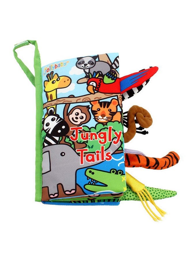 Zocita Zocita Baby Soft Animal Tails Activity Cloth Book with Crinkle Fabric, Jungly Tails  - Image 1