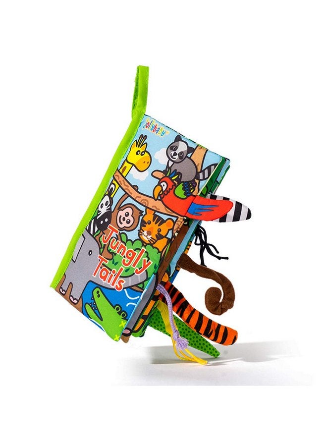 Zocita Zocita Baby Soft Animal Tails Activity Cloth Book with Crinkle Fabric, Jungly Tails  - Image 4