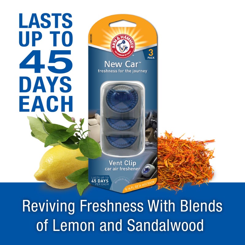 Arm & Hammer AH8203NC New Car Freshness Vent Clip for Car Air Freshener 4 Pack of 3 Piece in Each - Image 5