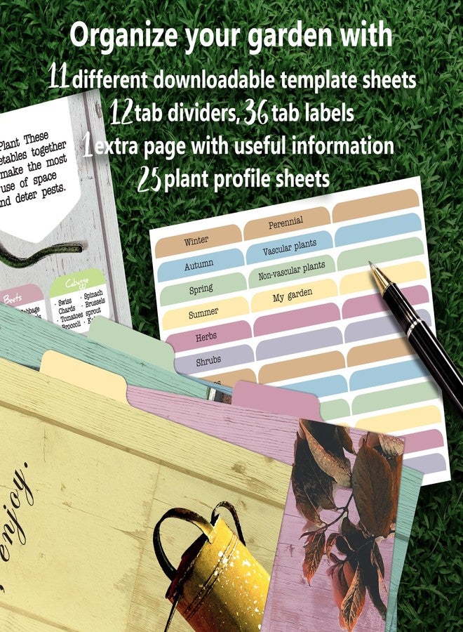 CraftSaints Garden Journal, 3 Ring Full Page 8.5x11" Binder. Seed Packet Organizer Kit, Perfect Planner & Almanac & Notebook for Gardeners and Farmers - Image 3