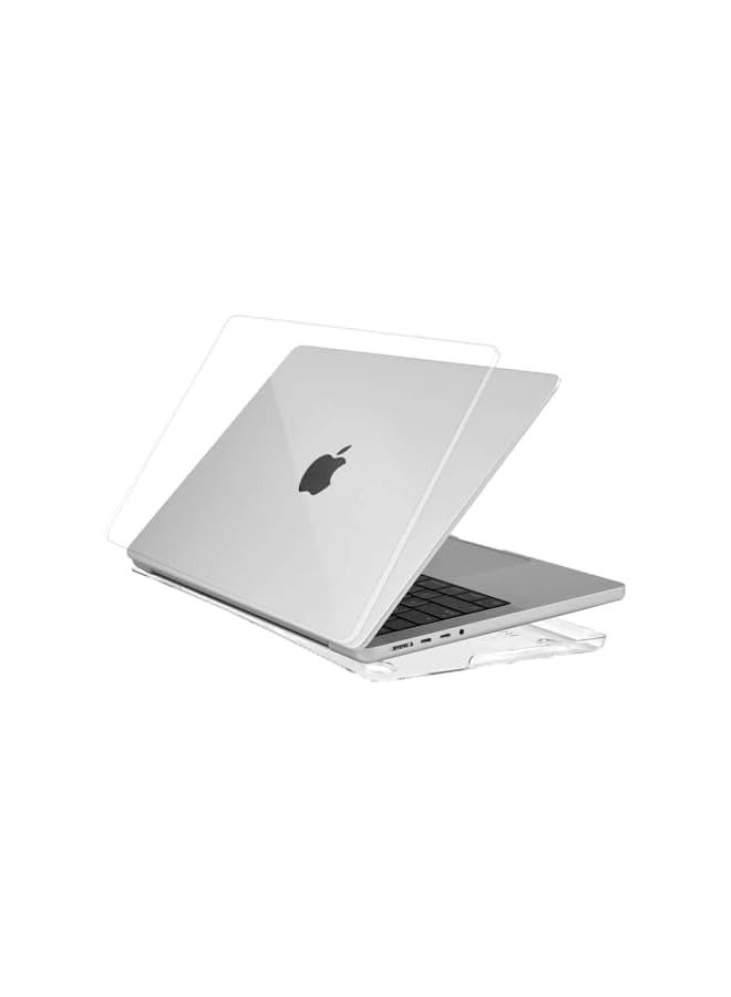بروماس حافظة صلبة شفافة متوافقة مع أحدث حافظة ماك بوك برو 16 بوصة إصدار 2022 2021 موديل M1 Pro M1 Max A2485 - كريستال شفاف - Image 1