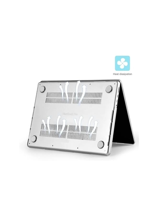 بروماس حافظة صلبة شفافة متوافقة مع أحدث حافظة ماك بوك برو 16 بوصة إصدار 2022 2021 موديل M1 Pro M1 Max A2485 - كريستال شفاف - Image 4