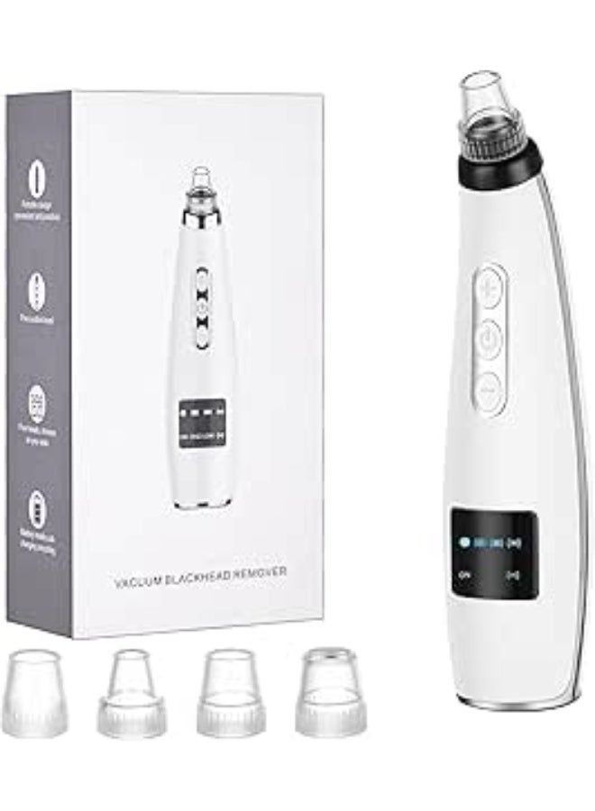 LENND Blackhead Remover Pore Vacuum, Blackhead Extractor Tool Facial Pore Cleaner Electric Comedone Whitehead Extractor Tool-5 Suction Power,5 Probes,USB Rechargeable Blackhead Vacuum Kit - Image 1