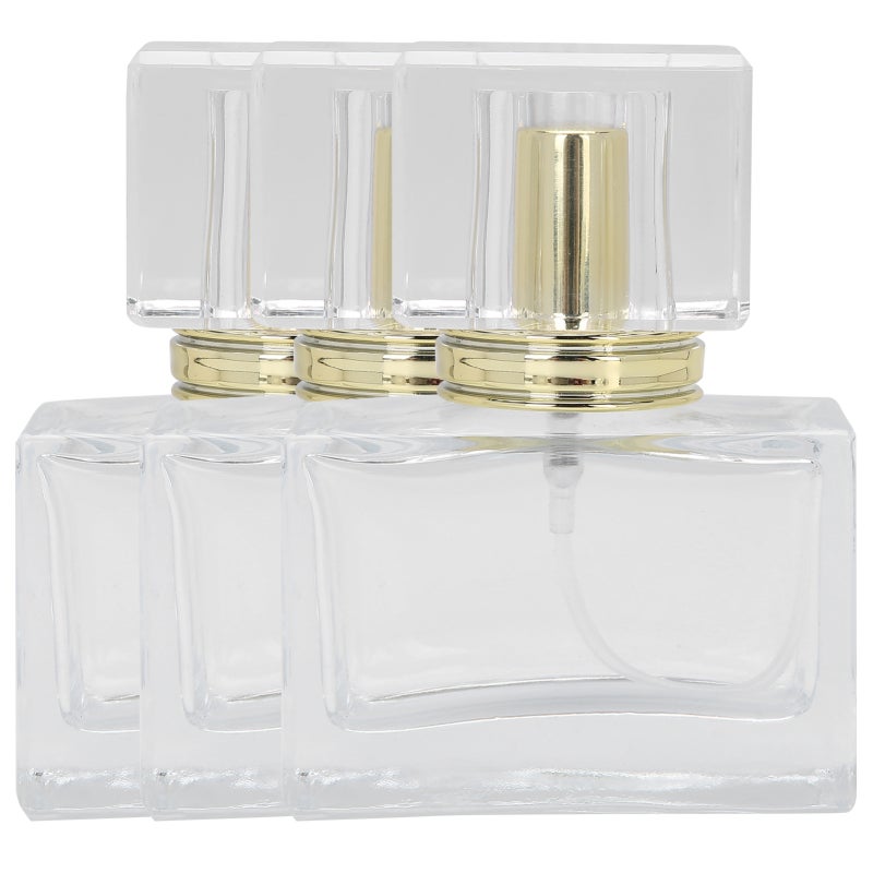 Refillable Perfume Spray Bottle Gold Leak Proof Fine Mist Safe Reusable Glass Dispenser - Portable Travel Size for Makeup Essential Oils Gifts Personal Use - Image 1