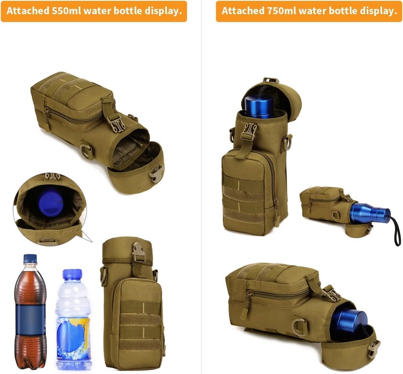 Styxon Tactical Bottle Holder Military Drinking Bottle Bag Molle 1000D Nylon Kettle Water Durable Bottle Carrier for Camping Hiking Cycling - Image 4