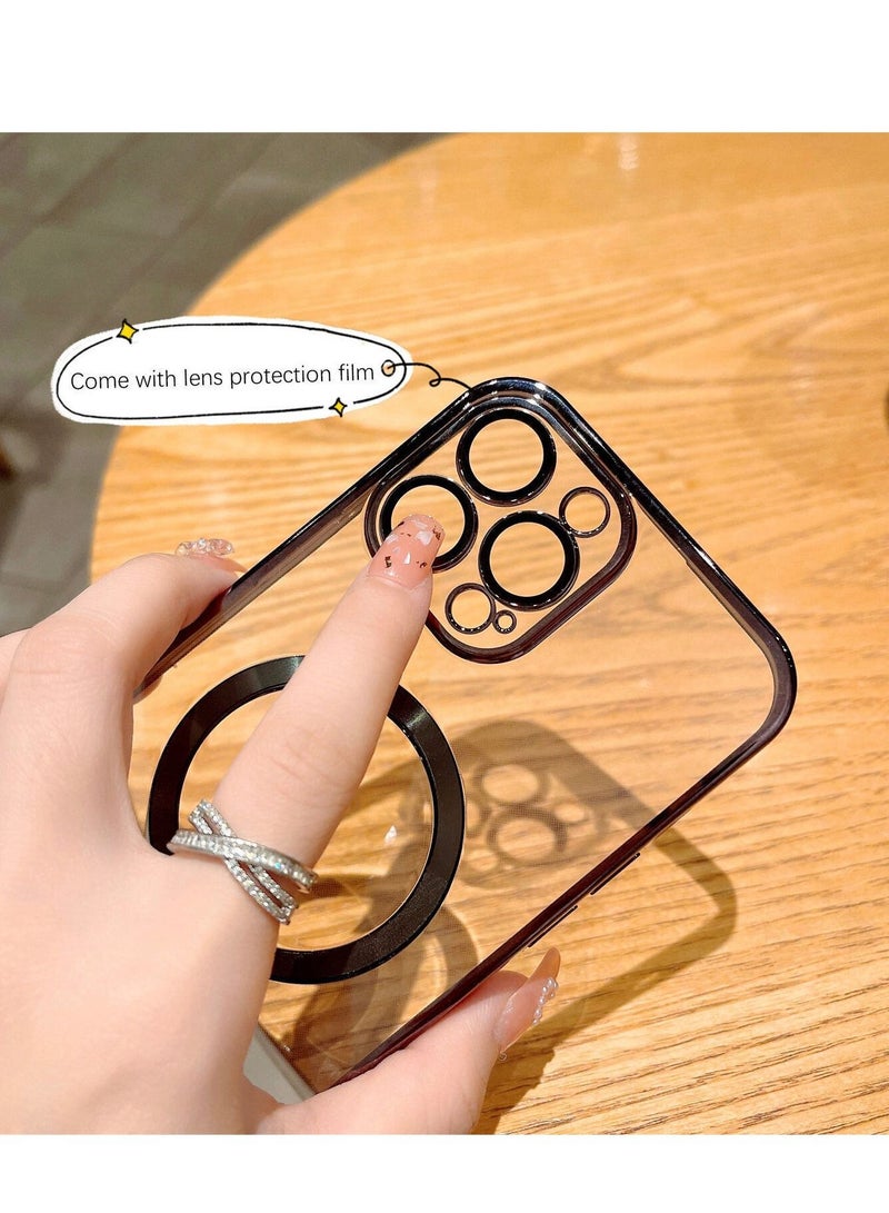 For iPhone 14 Pro Max Clear Case Slim Plating MagSafe Magnetic Cover  - Image 2