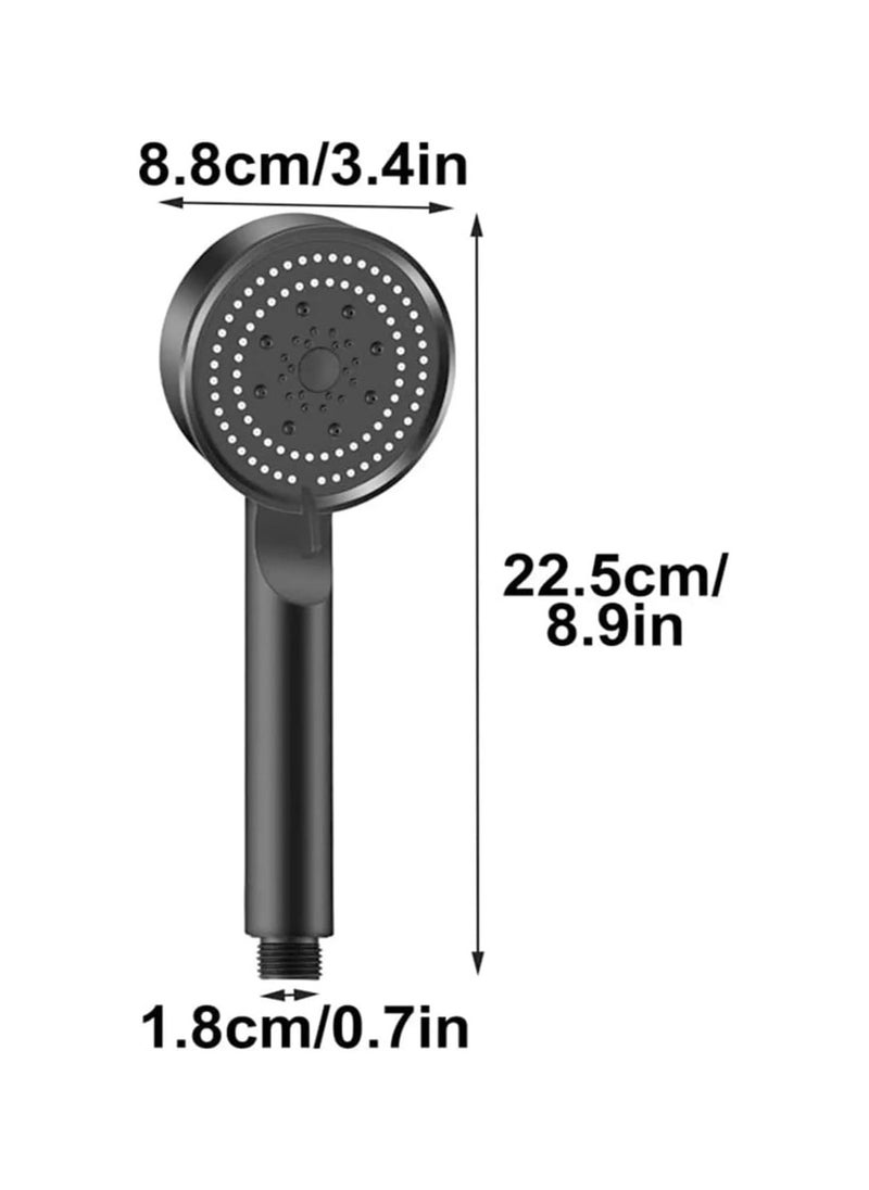 Generic - Turbo High Pressure Handheld Shower Head with 5 Functions (Black) - Image 1