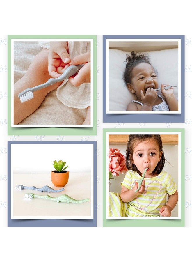 آنبي فرشاة أسنان Roarex Vegan للأطفال | تصميم الديناصور | فرشاة أسنان طبيعية نباتية قابلة للتحلل والتحويل إلى سماد | موضوع الديناصور | 1% من أجل الكوكب - Image 2