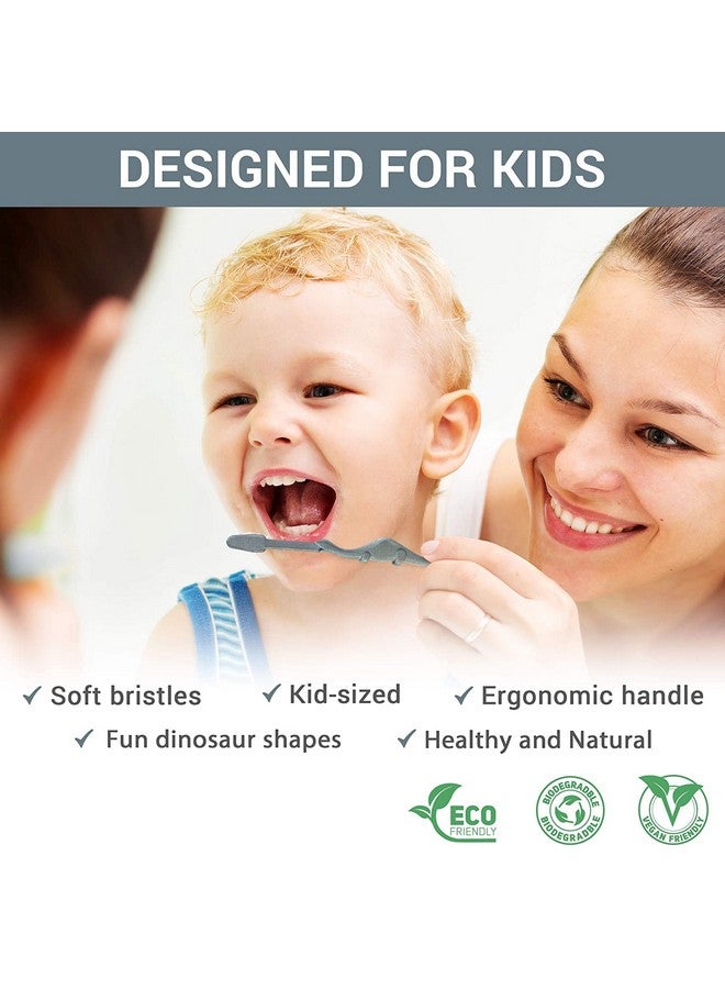 آنبي فرشاة أسنان Roarex Vegan للأطفال | تصميم الديناصور | فرشاة أسنان طبيعية نباتية قابلة للتحلل والتحويل إلى سماد | موضوع الديناصور | 1% من أجل الكوكب - Image 3