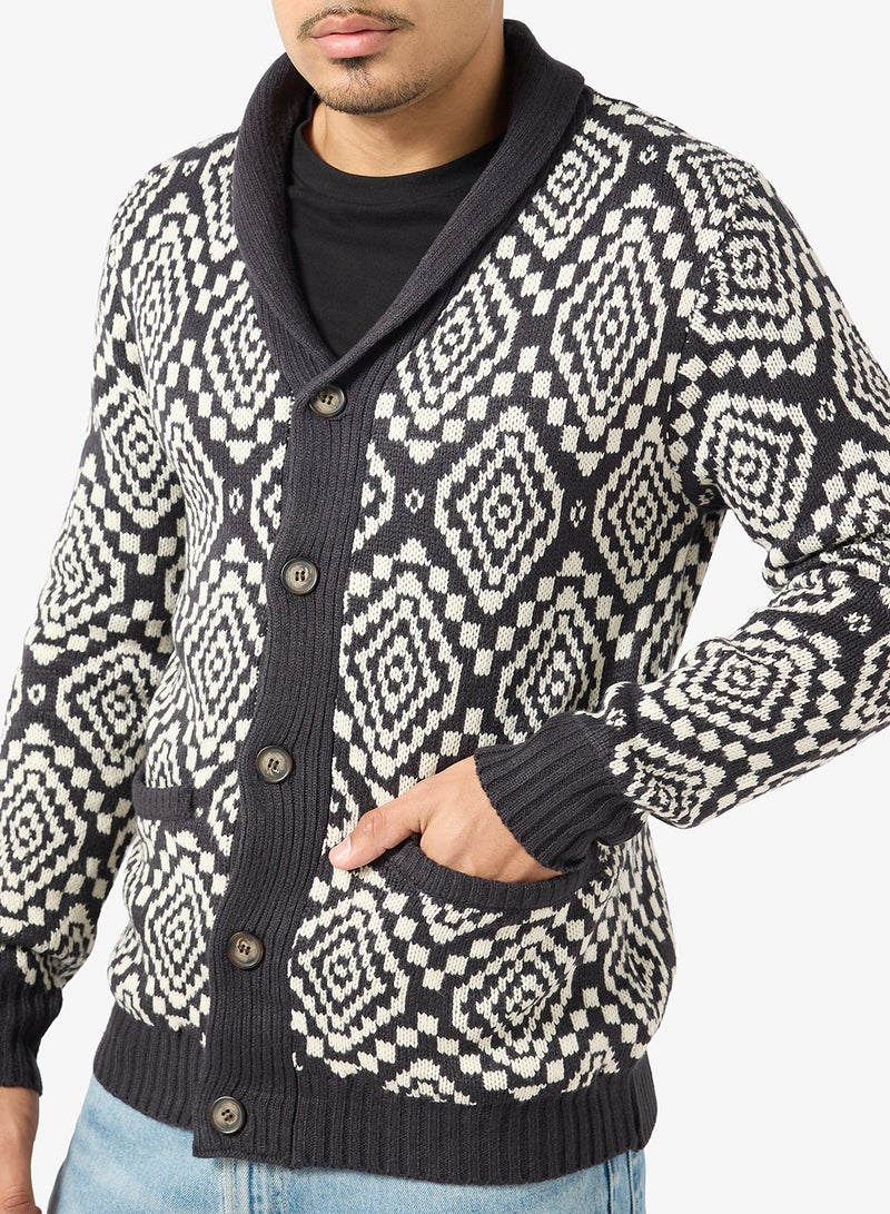 برايف سول كارديجان بأزرار - Image 3