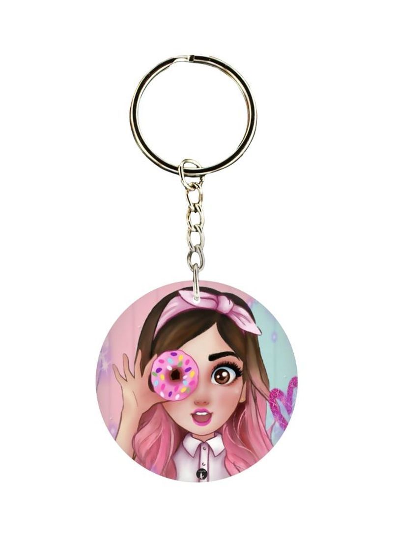 RKN Animated Girl Printed Keychain