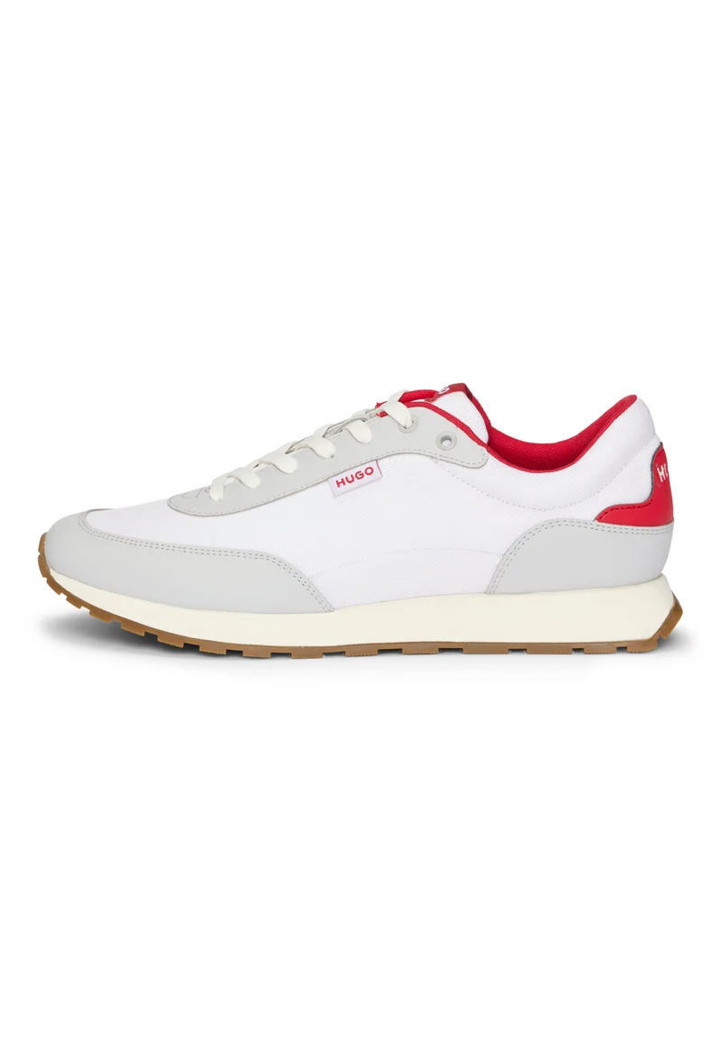 HUGO Mixed-material trainers with logo flag