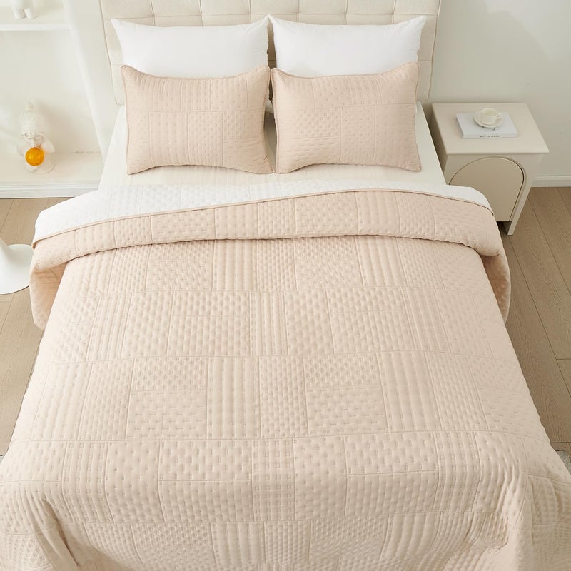 Cmfshape Lightweight Quilt Queen Size Bedspread â€“ Soft Microfiber Queen Quilt Sets with Shams, Summer Quilt Coverlet Bedding, Queen Bed Full Size Bedspread Set - Image 2